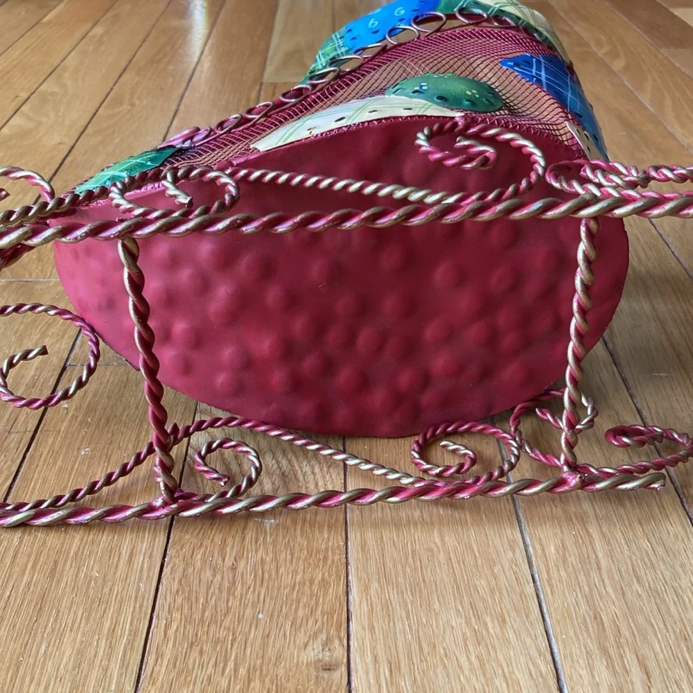 Metal Patchwork Sleigh Centerpiece - Picture 7 of 10